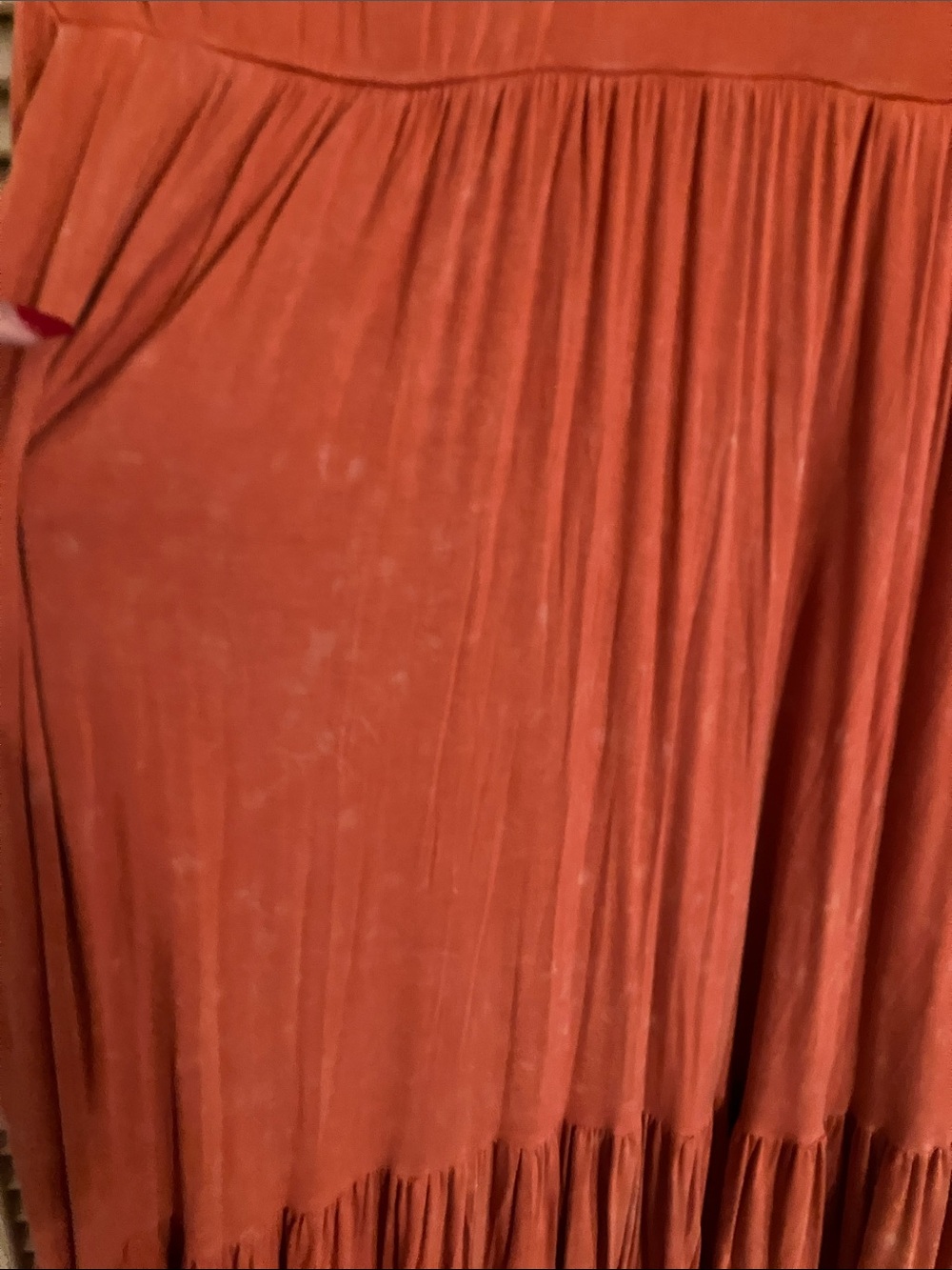 torrid Size 2 Light Rust-Orange Sleeveless Midi Dress with Ruffle Tier - Picture 5 of 9